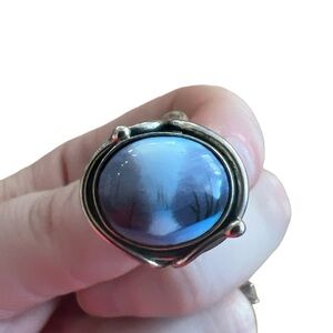 Silver ring with nature image. 925 stamp size 6 1/2.